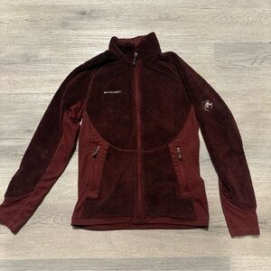 Mammut Burgundy Plush Fleece Jacket XS